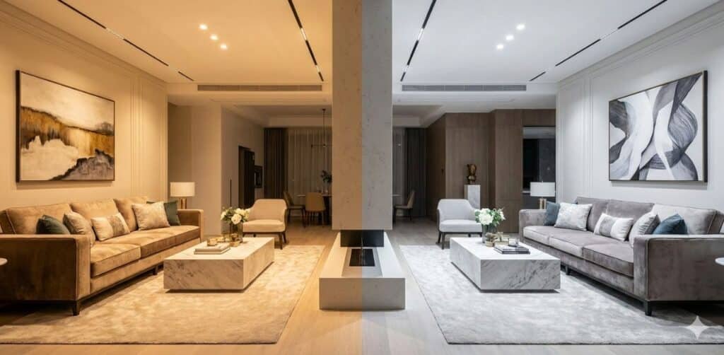 The Ultimate Living Room Lighting Guide: Warm vs Cool White Explained