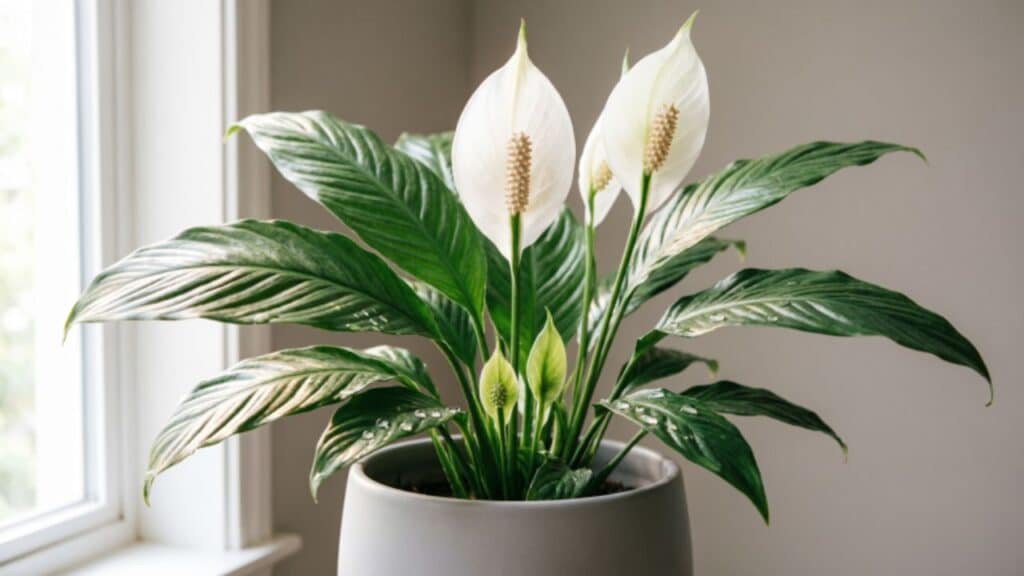 Peace lily indoor plant