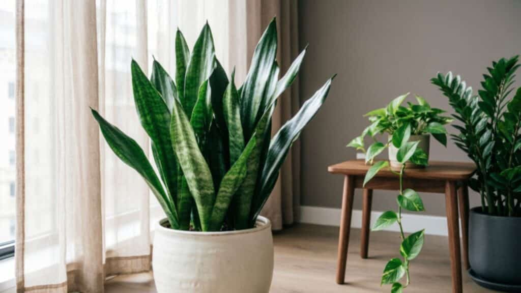 Snake plant for low light apartments
