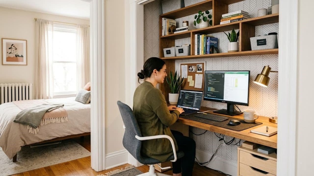 Closet to home office conversion ideas (Cloffice)