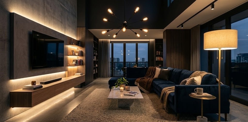 lights in lounge room